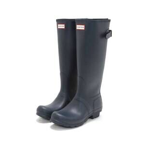 NEW HUNTER women's original tall back adjustable rain boots in navy